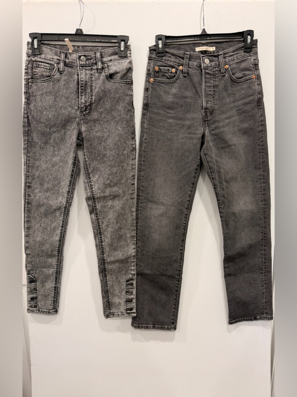 Levi's Women's Slim Straight Jeans - Washed Gray & Faded Black
